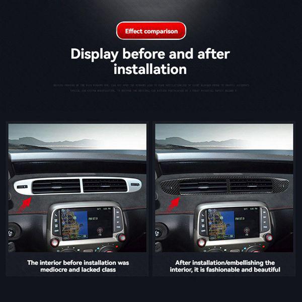 Carbon Fiber Air Vent Decor Sticker for 2010 Chevrolet Camaro Console