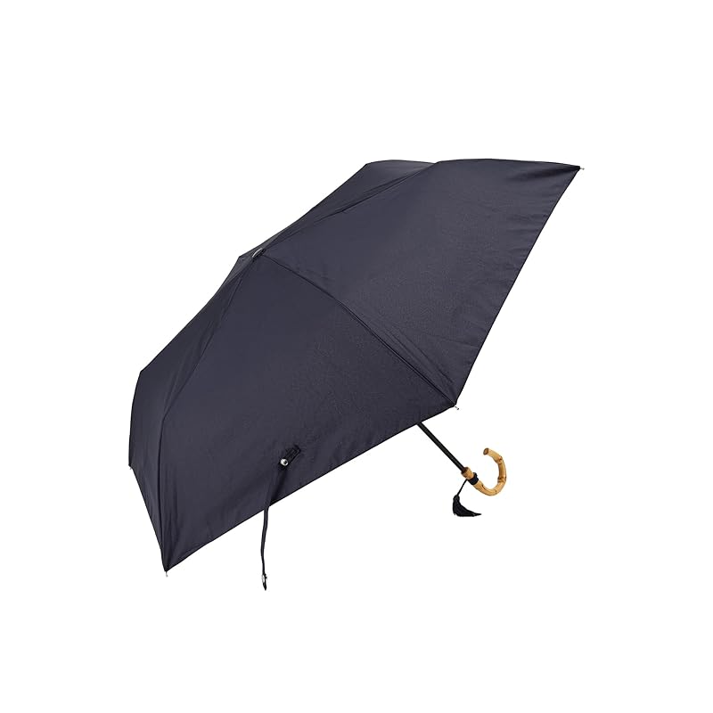 

[ afternoon tea living ] AfternoonTea LIVING folding umbrella HT75 Bamboo handle folding umbrella with tassel umbrella navy