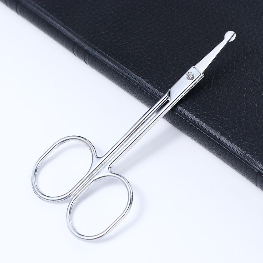 Hot Nail Trimmer Tool Curved Stainless Steel Beauty Tool Ear Facial Trimmers Nose Hair Scissors
