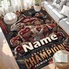 Custom Name Personalized Football Print Carpet, Versatile Home Decor Rug, for Playroom, Apartment, Balcony, Entryway, Hallway Gift