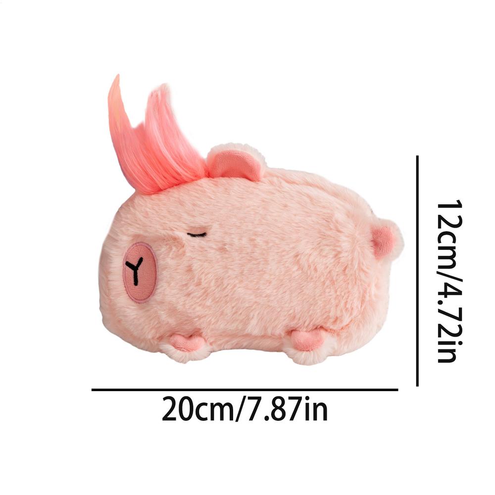 

Pencil Case Cute Capibala Plush Pencil Case Large Capacity Pencil Bags Multi-Functional Pen pouch Stationery Storage Bag рожевий
