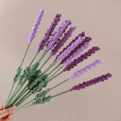 Lavendel Häkelblume Strickblume Kreativer Häkelstrauß Fertige Handgemachte Blumen Hochzeit Büro Heimdeko
