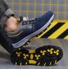 Mens Work leather Boot Safety Shoes Steel Toe Cap Puncture-Proof Work Sneakers Indestructible Work Shoes Men Shoes male kevlar