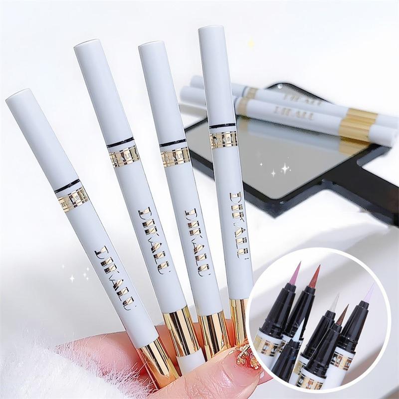 1Pc Glitter Eyeshadow Pen Matte Purple Diamond Eyeliner Pen Waterproof Highlight Brighten Silkworm Makeup Pencil Shiny Eyelids