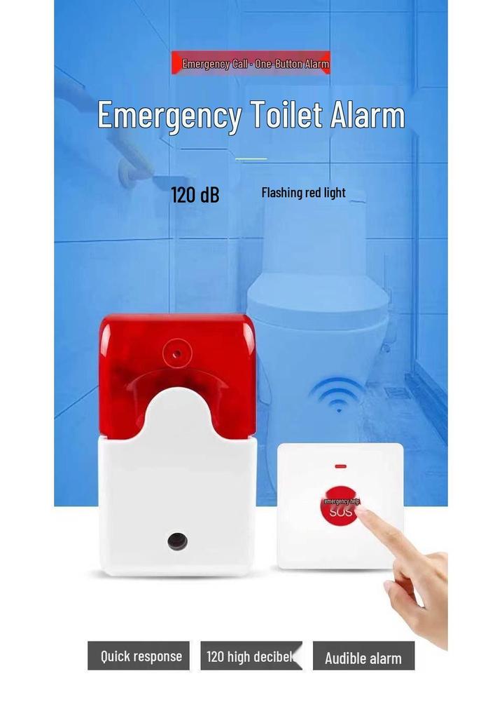Chiamapulsante Wireless per WC Disabili per Assistenza Anziani