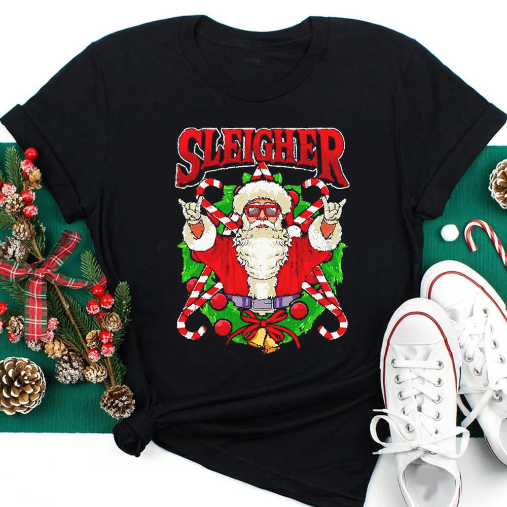 FUNNY Santa Sleigher Slayer black S-4XL Shirt Funny SHirt D1084 Unisex T-Shirt XL