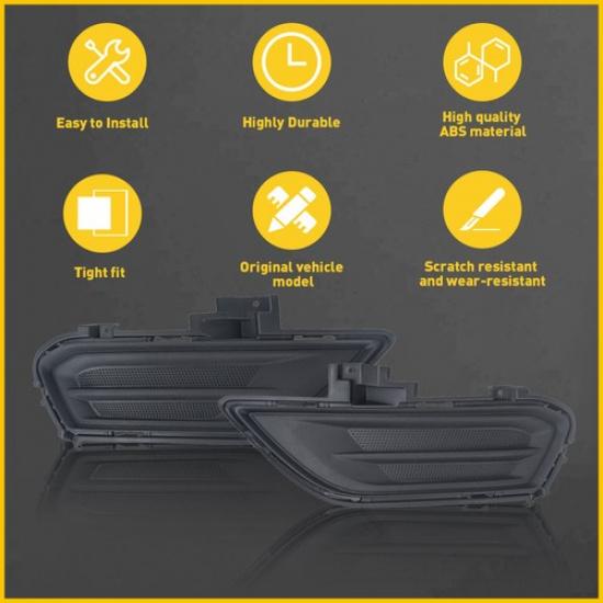 New Front Ert Bumper Light Fog Fit Left+Right Cover 2013-2016 For Ford Fusion