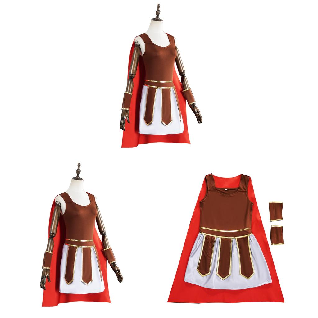 Roman Warrior Cosplay Costume For Women With Fiberglass Blend Fabric For Medieval Role Play