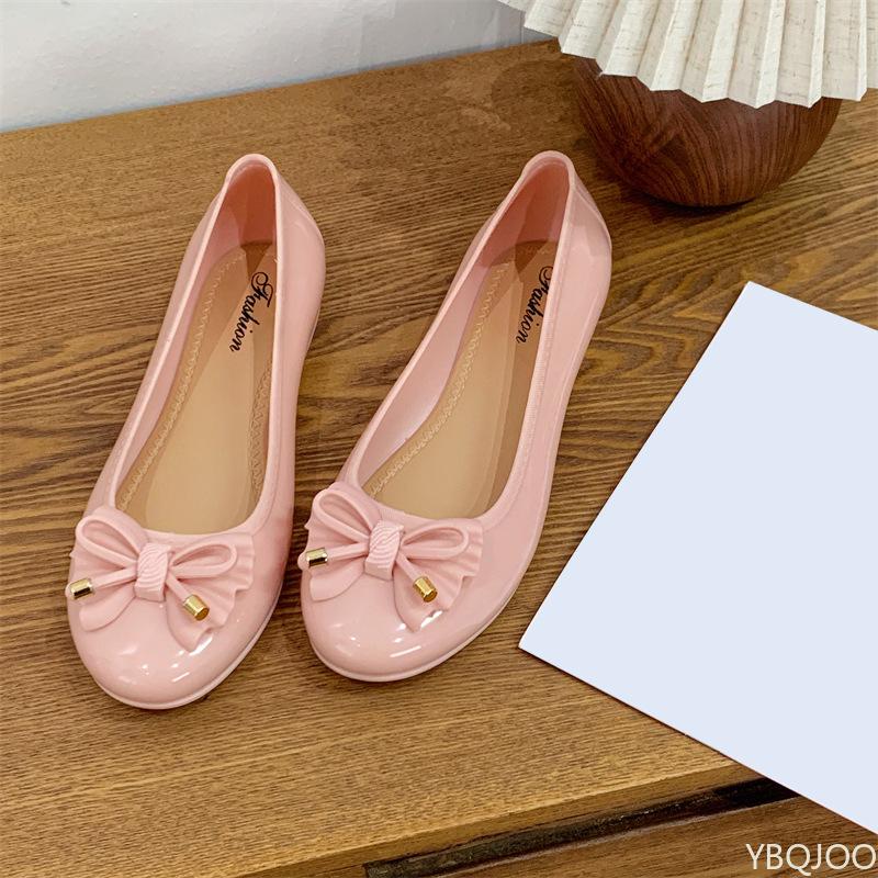 Women's Low cut Ballet Flats Shoes Casual Retro Bow Patent Leather Slip on Flat Round Toe Shallow mouth Loafer Mujer Zapatos