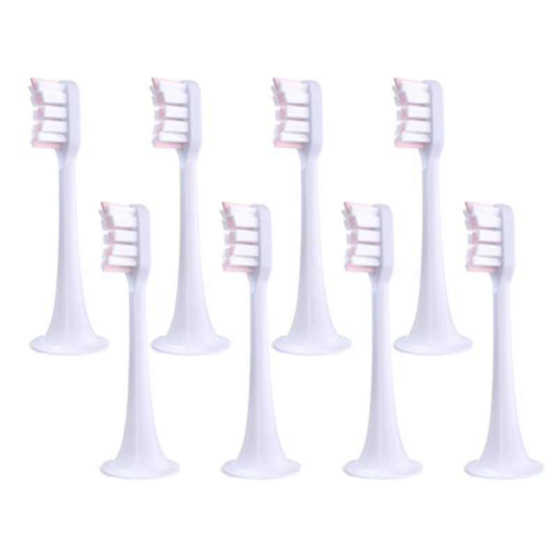 8PCS Sonic Electric Toothbrush Replacement Brush Heads Soft Bristle Compatible with XIAOMI MIJIA T300/500 Vacuum Compatible Nozz
