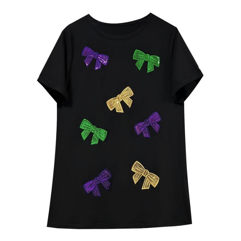 JKASHDK Damenmode Casual Sommer Frühling Kurzarm O-Ausschnitt Blusen & Hemden