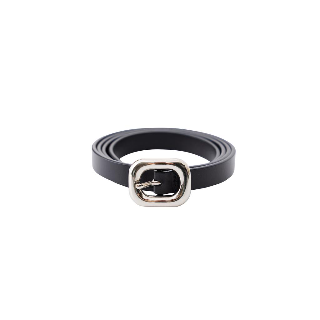 Silver Metal Button Head, Edge Banding Belt, Women's Belt with Pants Belt.