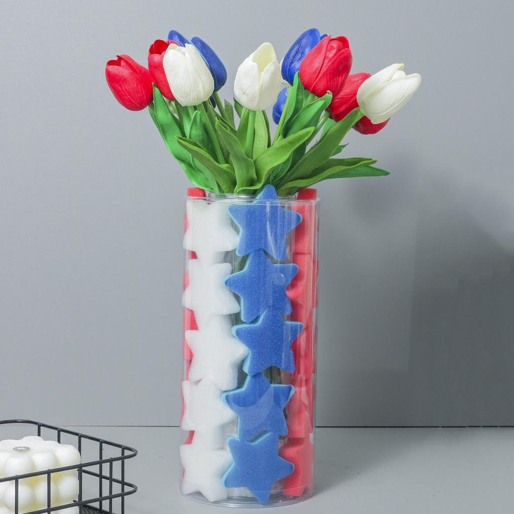 Unabhängigkeitstag Sternornamente mit simulierten Tulpen Desktop-Dekorationsornamente