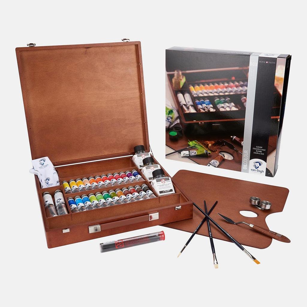 Talens Van Gogh Oil Wooden Box Expert 20ml Paints, 26-Color Set, Box, T0284-3426, (No. 6)