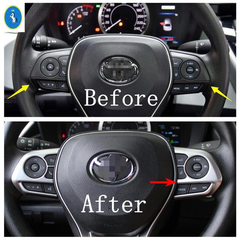 ABS Matte Car Steering Wheel / Gear Shift Frame / Head Lights Button Accessories Cover Trim For Toyota Corolla E210  - 2024