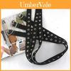 Punk Fashion Womens Canvas Belt With Metal Buckles And Rivets For Casual Style