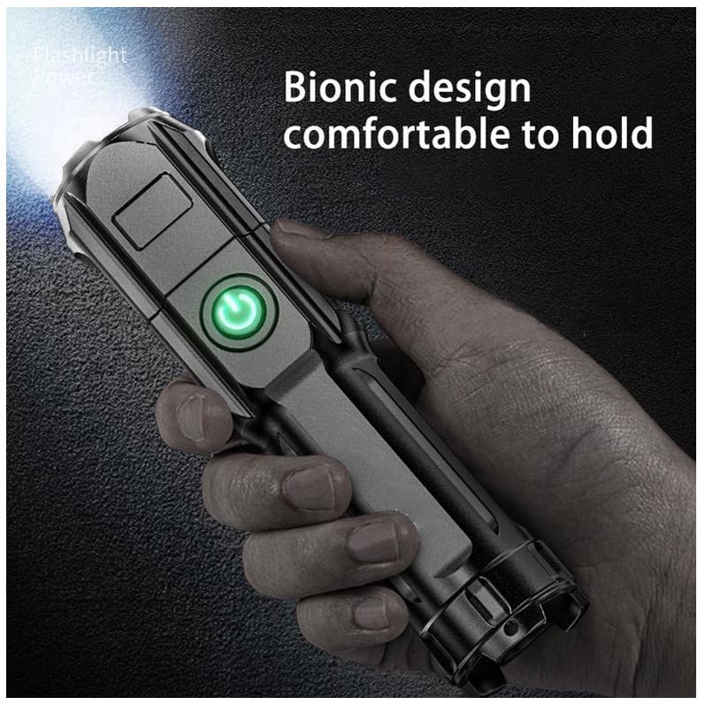 Outdoor Handheld Flashlight Small Strong Light Portable Outdoor Rechargeable Super Bright Work Light