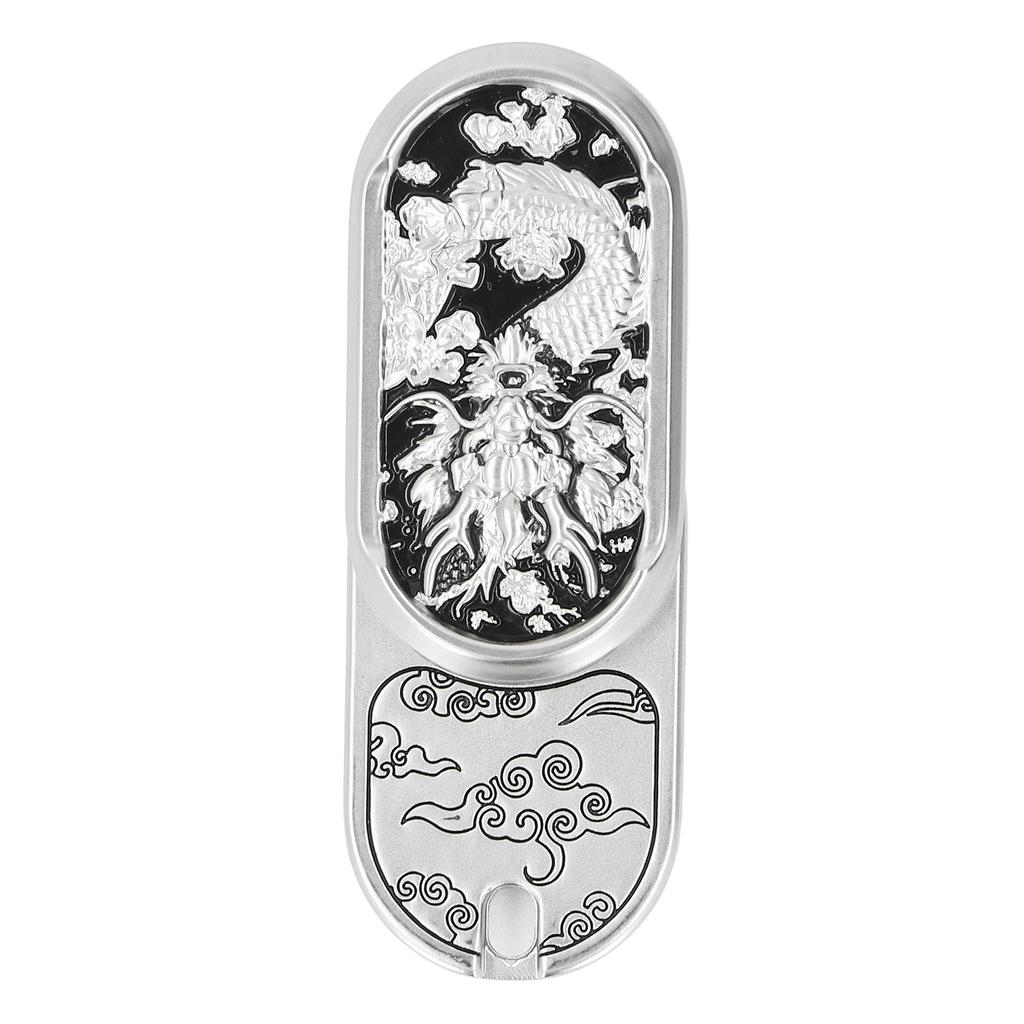 Slider de Carte à Pousser avec Motif Dragon Sculpté Magnétique Anti-Anxiété Anti-Stress Carte à Pousser pour Adulte