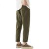 CLOR Pure Cotton American-Style Cargo Pants for Men, Spring And Summer Style, Trendy Loose Straight-Leg Trousers, Casual Pants CM04 Black Size M