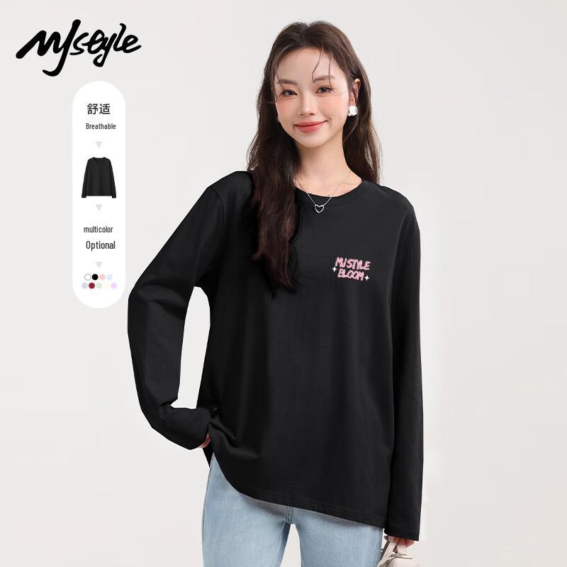 MJ STYLE Women s Pure Cotton Long Sleeve T-Shirt M
