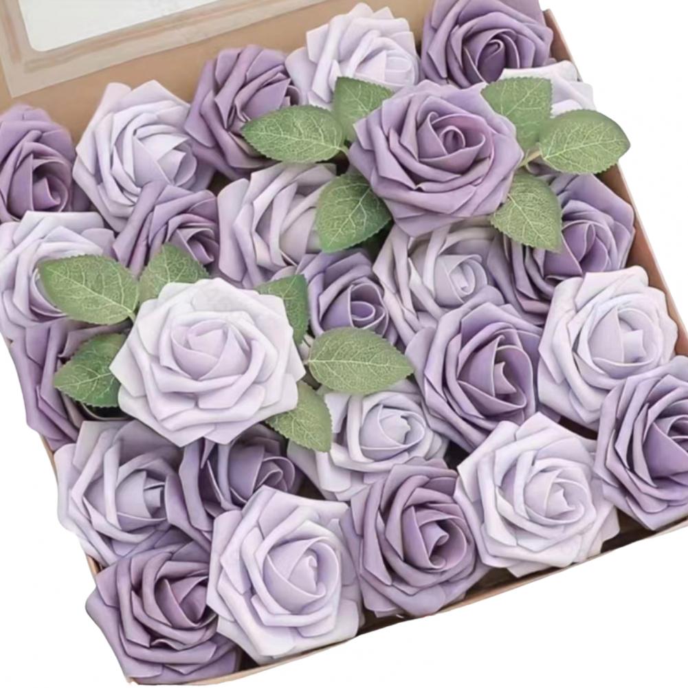 1 Box Artificial PE Foam Rose Flowers Bridal Bouquets for Wedding Table Home Party Gift Decorations DIY Scrapbook Supplies