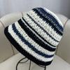 All-match Fashion Sunscreen Breathable 100% Polyester Bucket Hat Spring Summer New Hollow Fisherman's Knitted Color Matching Hat