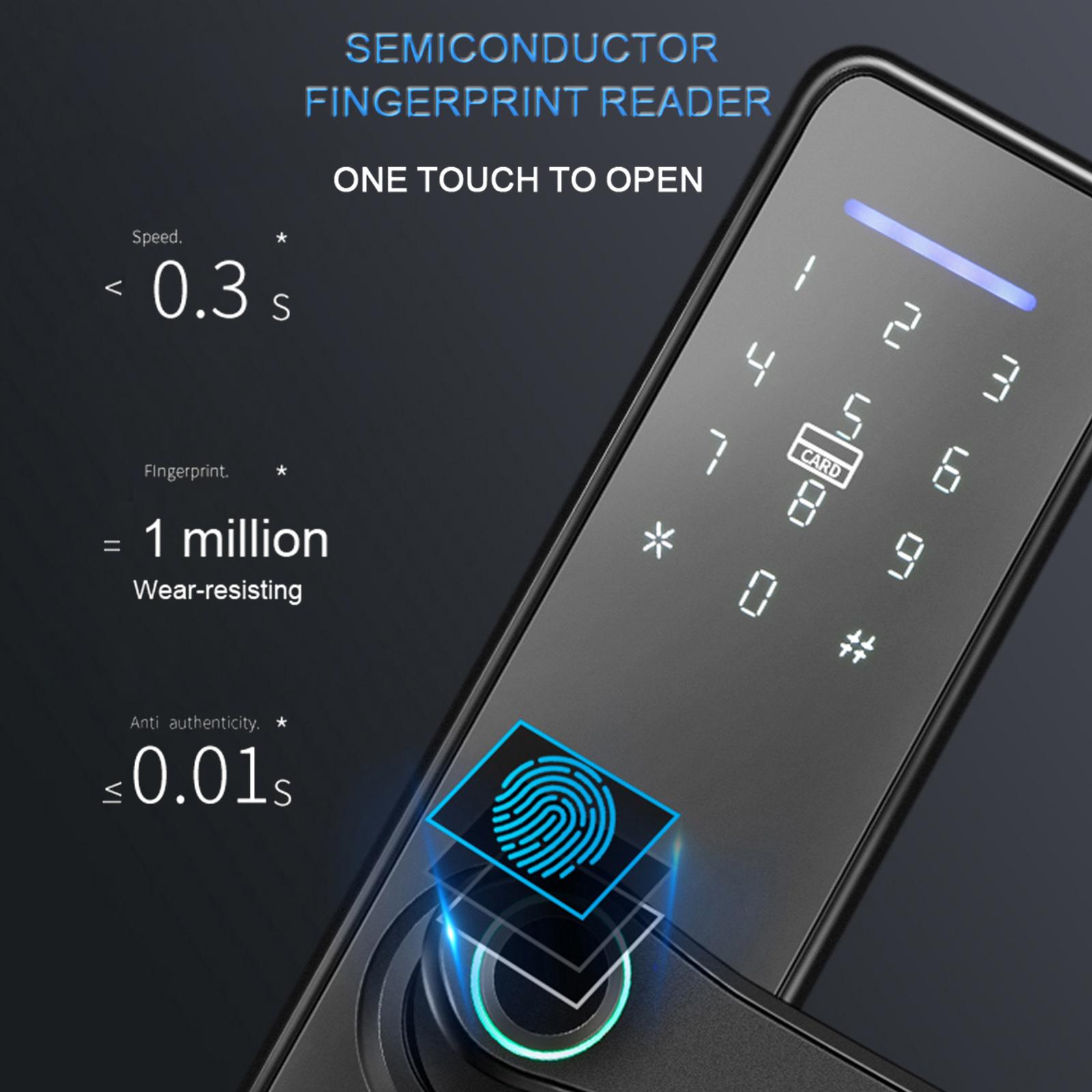 WAFU Tuya Замок отпечатков пальцев Крытый электронный замок Смарт-карта с паролем — фото 5