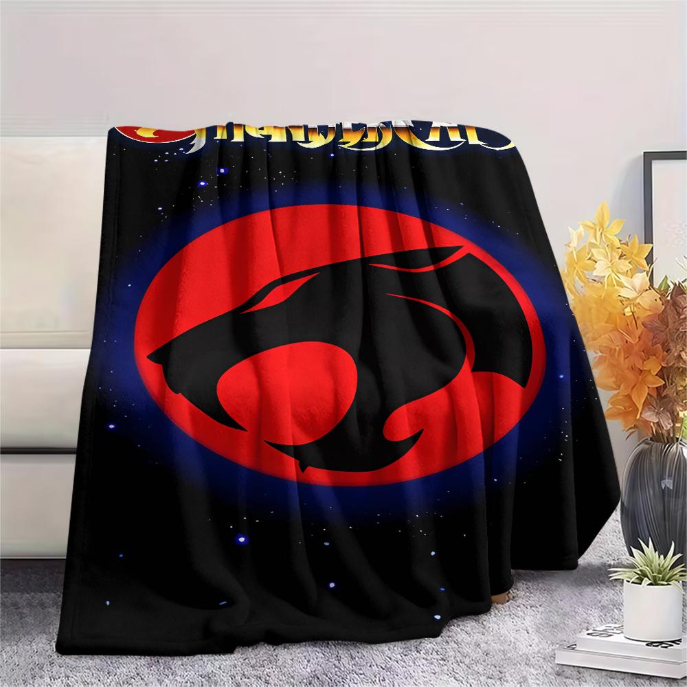 1 Stück ThunderCats Print Flanelldecke, Hohe Qualität für alle Jahreszeiten, Heimdekoration, Wärme und Komfort, Perfekt für Weihnachtsgeschenke