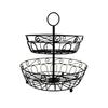 Abay Detachable Double-Layer Iron Fruit Basket