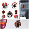 Premium Samurai Vinyl Autoaufkleber Wasserdicht Kratzfest-Windschutzscheiben Türabdeckung Fenster Armaturenbrett Aufkleber für Motorrad & Auto