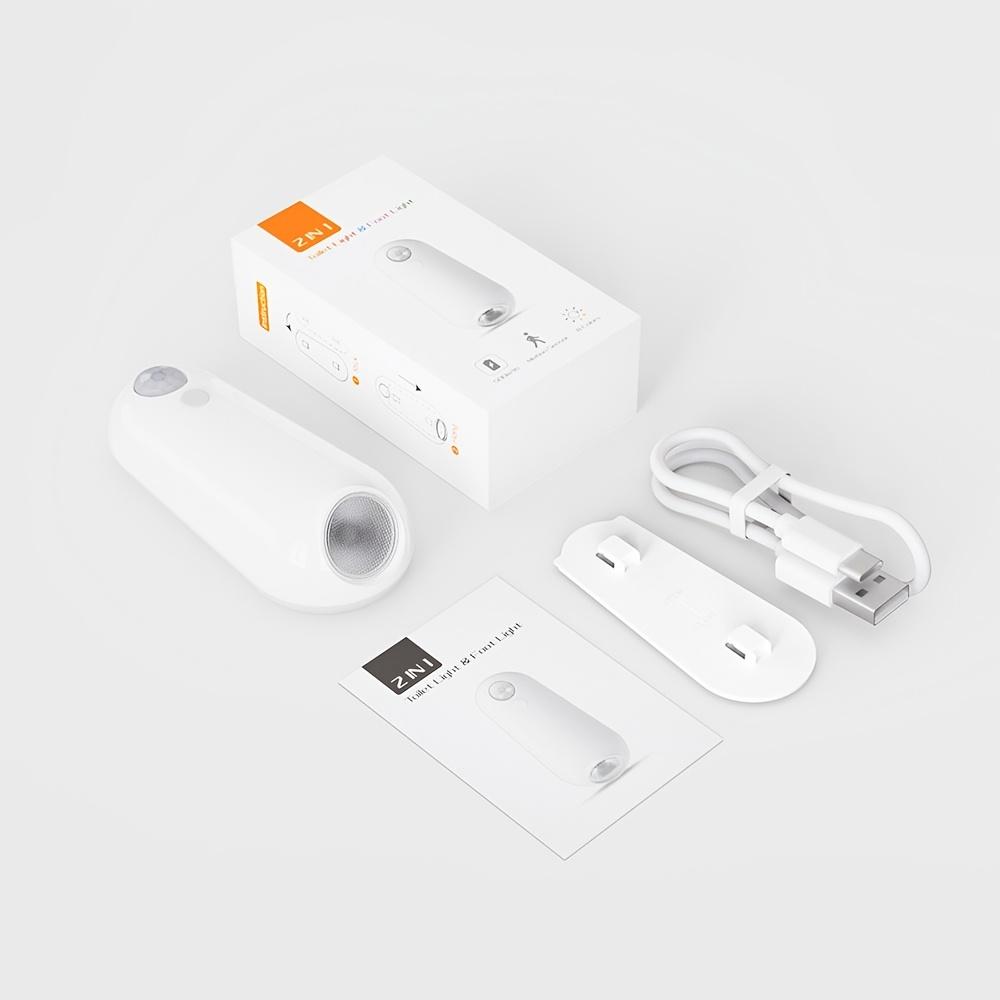 ABS material sensor-activated floor edge light (7 colors), snap-on installation. Nighttime sensor lighting, suitable for stairs/bathrooms/bedrooms.