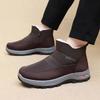 Winter Old Beijing Woolen Shoes, Cotton Shoes, Waterproof and Velvet, Non-slip Warmth, Men's Thickened Snow for The Elderly