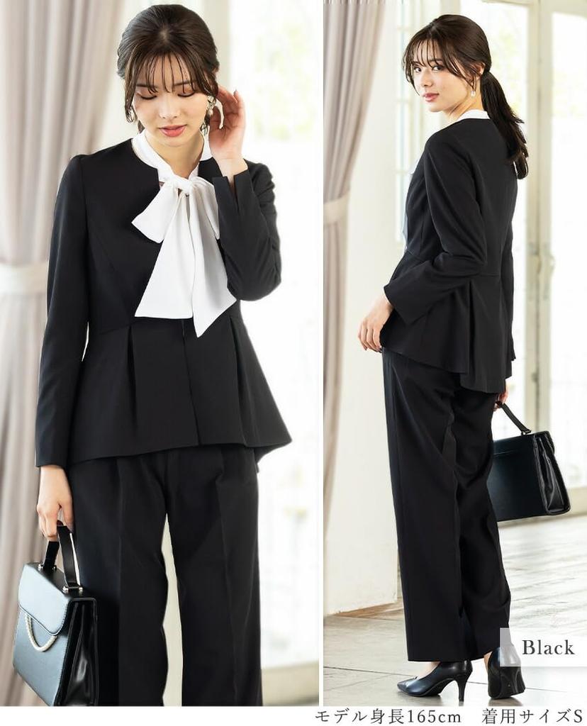 Elástico Afunilado Adequado para Entrada Formatura Santuário Tamanho Preto [Addrouge] Fato Feminino, Fato-Calça, Cintura, Elasticidade, Lavável, Calças, Cerimónias,