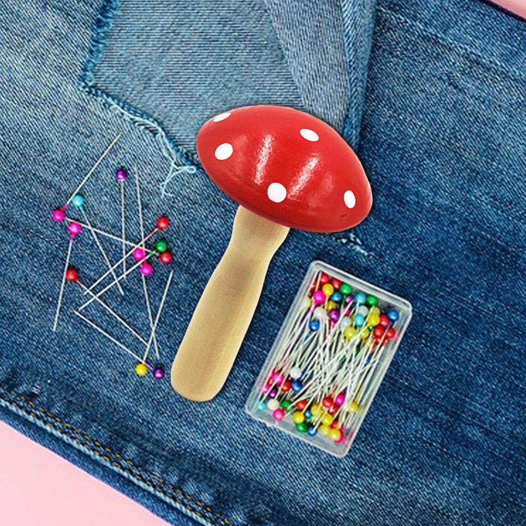 Sewing Darning Tool Wooden Small Mushroom Darning DIY Repair Patch Clothes Socks Mending Device Sewing Tools