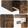 Wall Mounted Nightstand Smoked Oak 33 x 34.5 x 40 cm