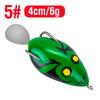 1Pcs 4cm/6g Fishing Lure Thunder Frog Modified Hit Black Frog Floating Frog Double Hooks Water Drop Noise Sequins Baits