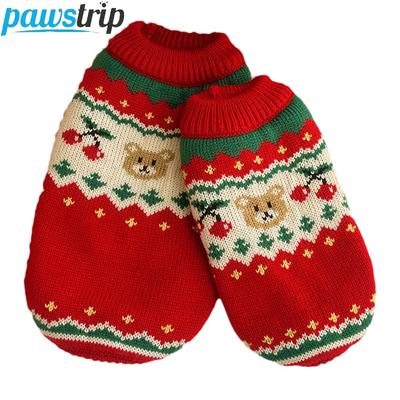 Weihnachtspullover für Hunde, Hundekleidung für kleine und mittelgroße Hunde, gestrickte Welpenkleidung, Chihuahua, Teddy-Outfit, Neujahrs-Haustierbedarf