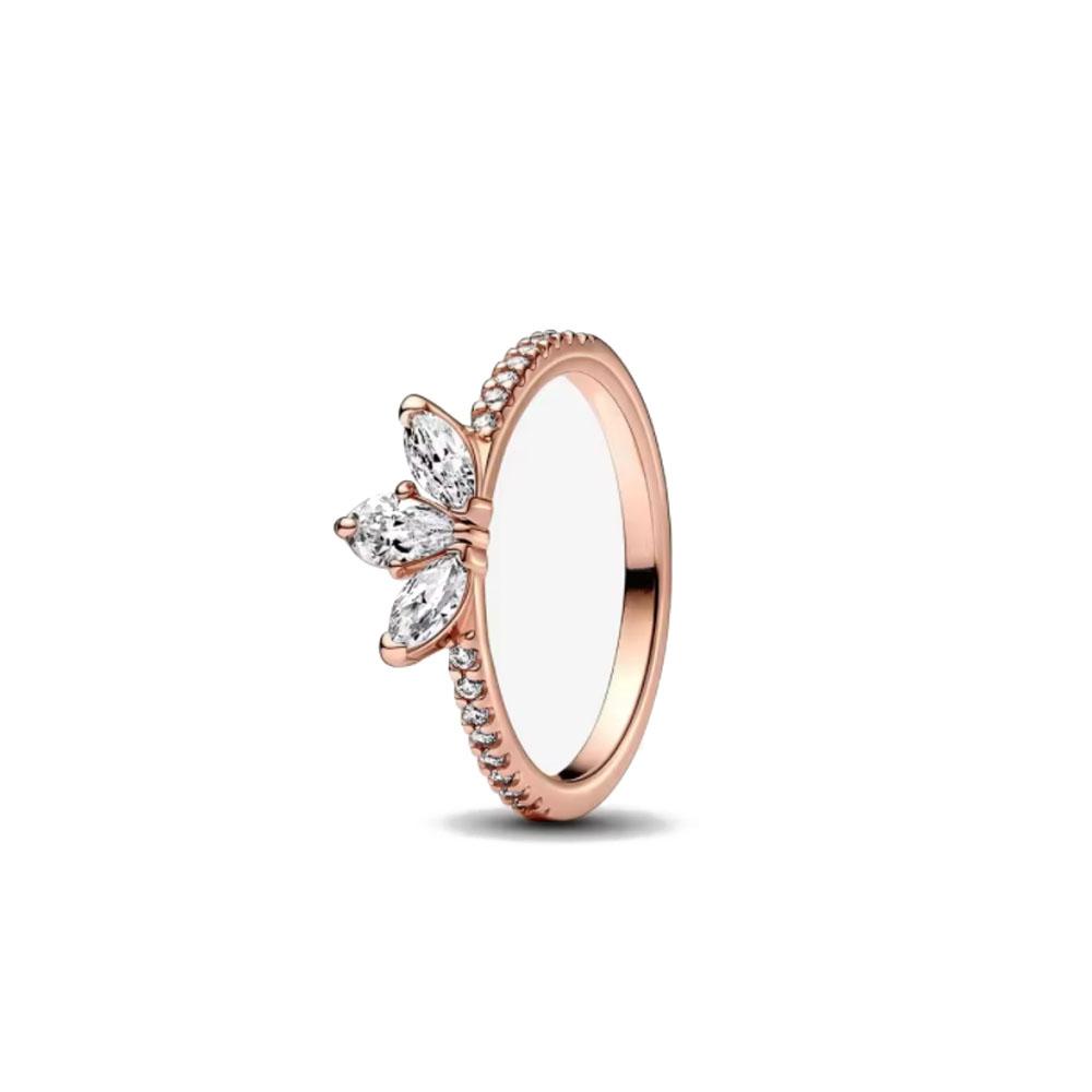 Fashionable charming princess ring size 6 7 8 9 women's original wedding crystal luxury accessory