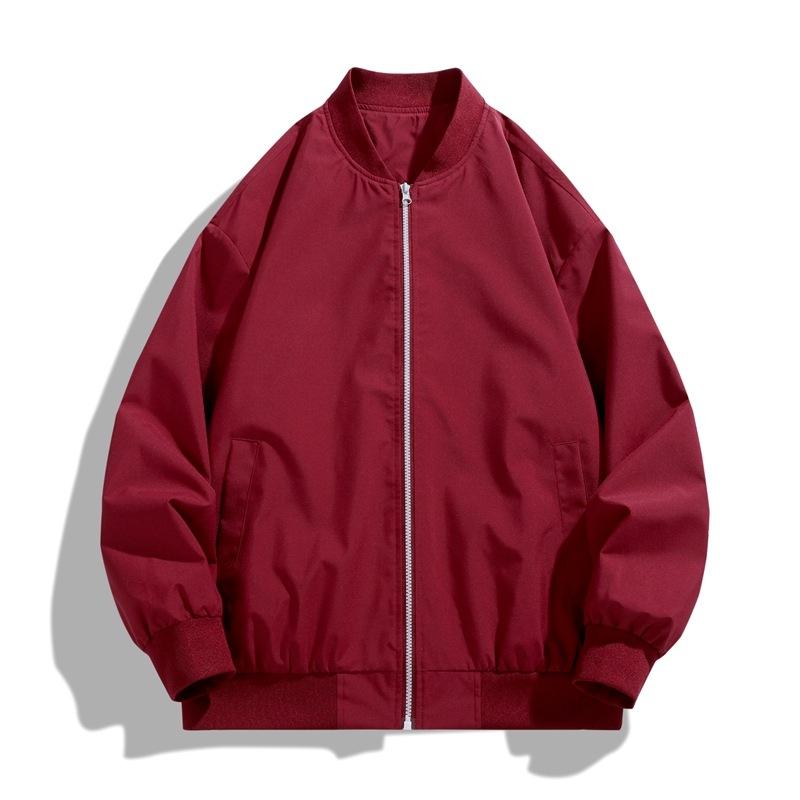 Baseball Neck Waterproof Jacket for Men and Women The Same Style Spring and Autumn Trendy Loose Solid Color Versatile Casual Jacket