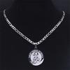 Katholische Heilige Teresa von Avila Edelstahl Halskette für Damen Herren Betet für Uns Schutz Kette Schmuck collares N3018