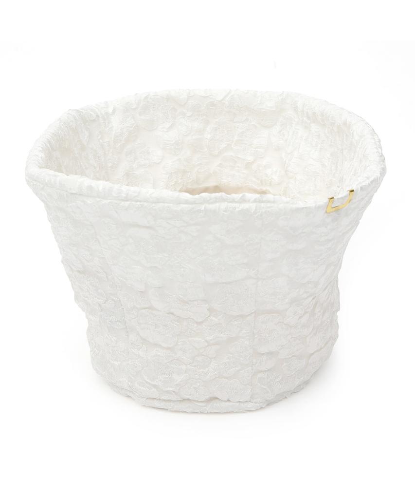 Eondeokeonteulolseutyudio Flower Pattern Bucket Hat Stand Bucket / Cloud Flower / Milk