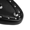 Karun Motorrad Slim Solo Sitz Universal Leder Niedriges Profil Kissen für Cruiser Bobber Chopper