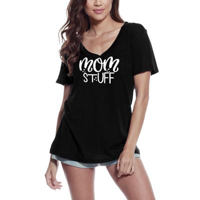Women's T-Shirt Mom Stuff - Funny Short Sleeve Tee Shirt