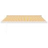 VidaXL Retractable Awning Yellow and White 3x2.5 M Fabric and Aluminum 3154581
