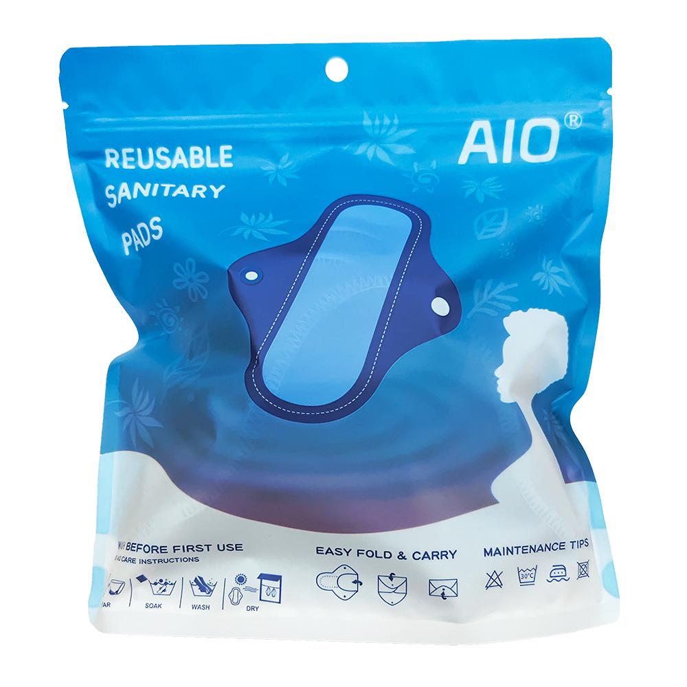 Washable Coral Fleece Sanitary Napkin Set - Eight-Piece Panty Liners, Customizable Washable Sanitary Napkin Set