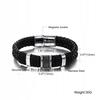 Men's Elegant Eco-Leather Magnet Bracelet Magnetic Black Casual