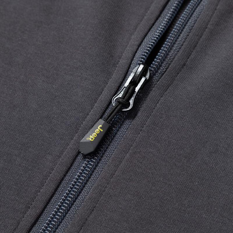 JEEP Men's Silk Blend Stand Collar Half-Zip Sweatshirt