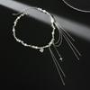 Vintage Heart-shaped Choker Irregular Zircon Tassel Stacking Multilayer Crystal Jewelry Accessories