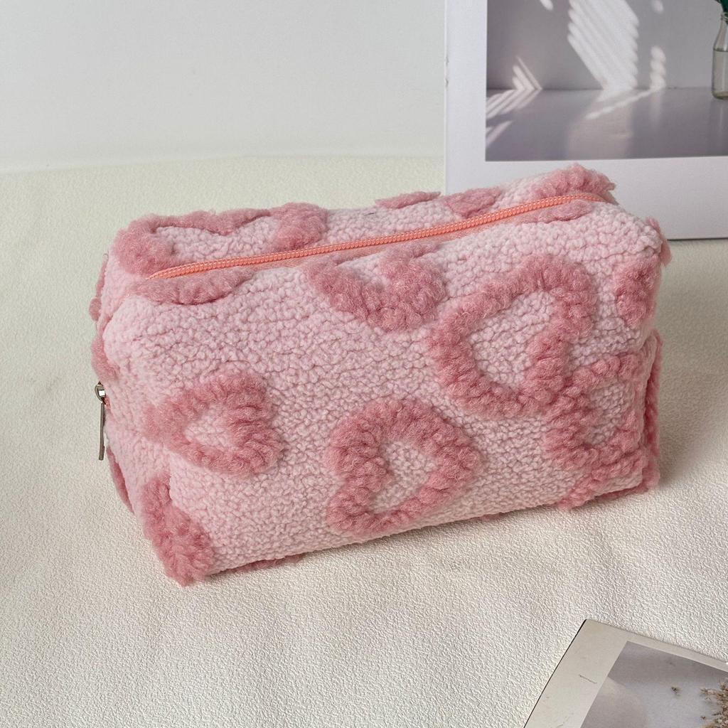 Heart Plush Large Capacity Travel Makeup and Toiletry Bag