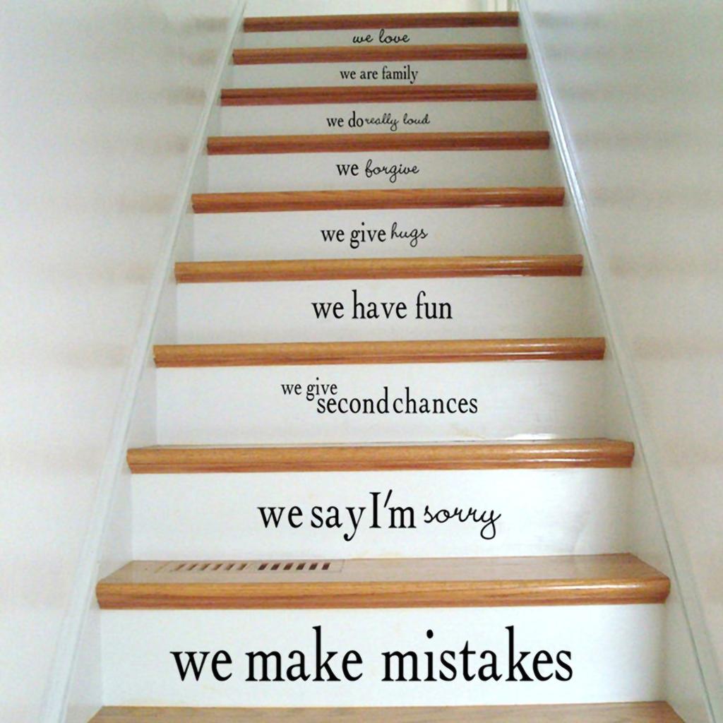 DIY Self Adhesive PVC Wall Sticker Stairs Decorative Stickers for Living Room Bedroom
